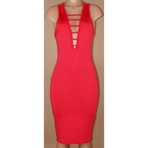 Sexy Cut Out Front Cross Back Dress